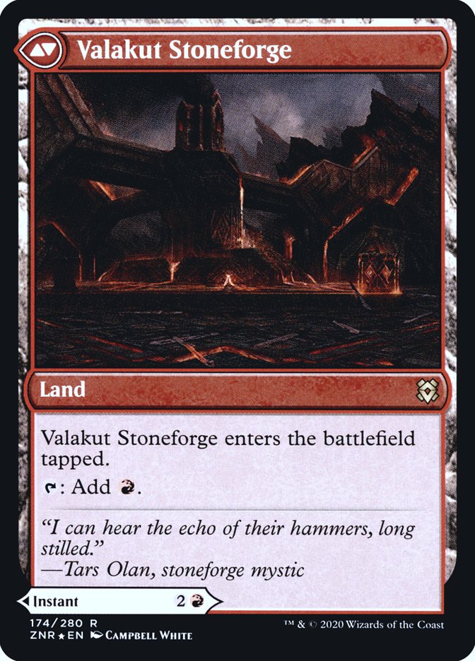 Valakut Awakening // Valakut Stoneforge (PRE-174S) - Zendikar Rising Promos Foil