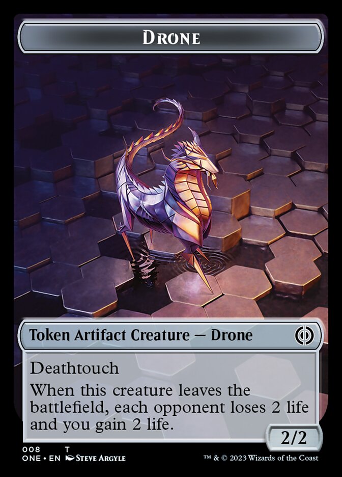 Phyrexian Mite (011) // Jeton double face pour drone [Phyrexia : All Will Be One Tokens] 