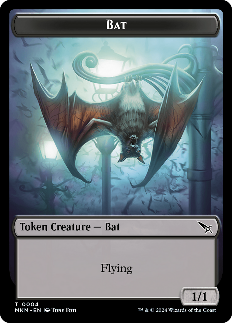 Mécanoptère (0020) // Jeton double face chauve-souris [Meurtres à Karlov Manor Tokens] 
