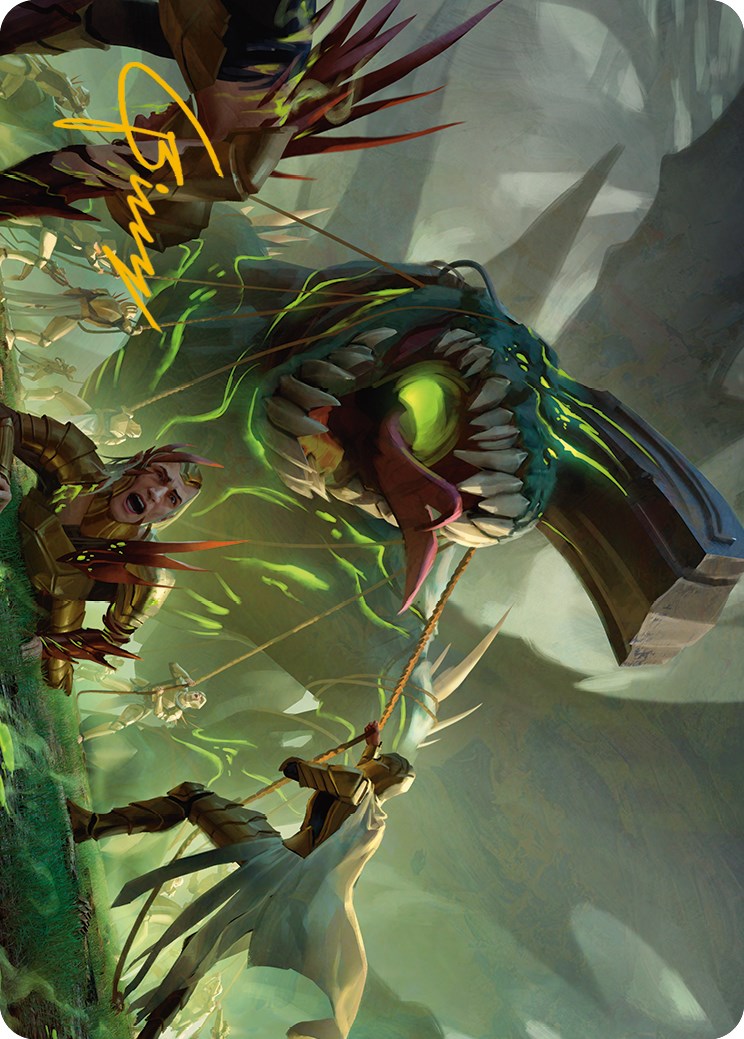 Carte d'art d'assaut nocif (signature estampillée or) [Phyrexia : All Will Be One Art Series] 