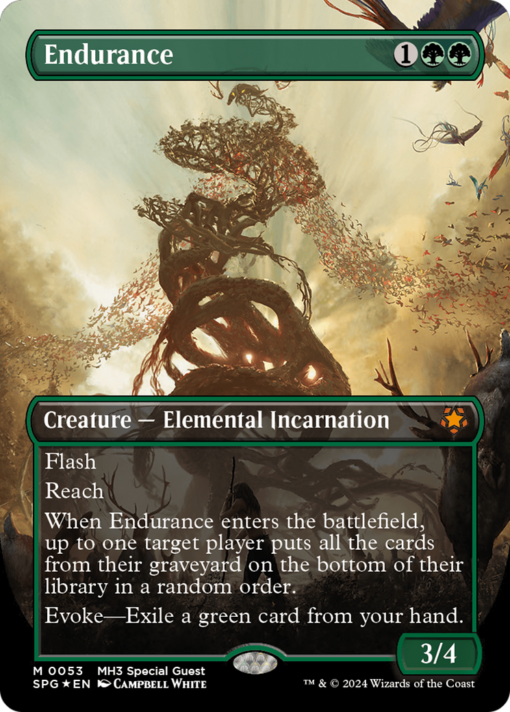 Endurance (sans bordure) (feuille texturée) [Modern Horizons 3 Special Guest] 