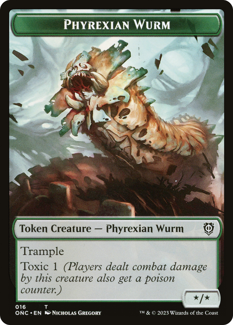 Guivre Phyrexienne // Jeton double face d'horreur phyrexiane [Phyrexia : Tous seront des jetons de commandant unique] 