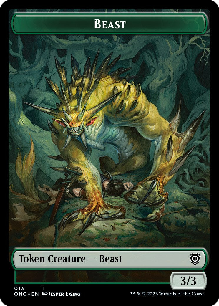 Compteur de poison // Jeton double face bête [Phyrexia : tous seront des jetons de commandant] 