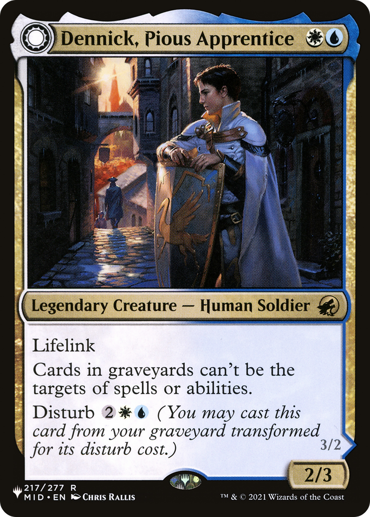 Dennick, Pious Apprentice // Dennick, Pious Apparition (LIST-MID-217) - The List: (Double Faced Transform)