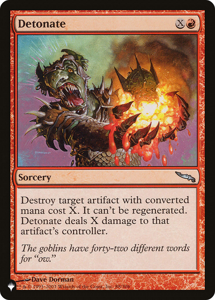 Detonate (LIST-MRD-88) - The List