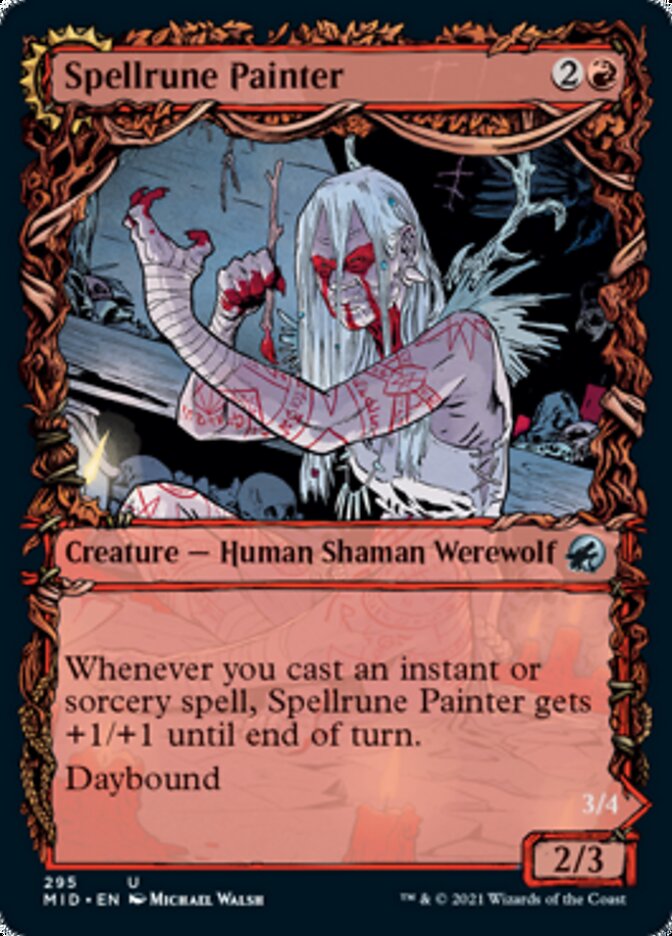 Spellrune Painter (Showcase) (MID-295) - Innistrad: Midnight Hunt: (Showcase, Double Faced Transform)