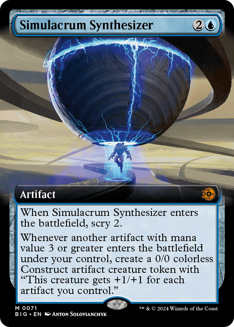 Synthétiseur Simulacrum (Extended Art) [Outlaws of Thunder Junction: The Big Score] 