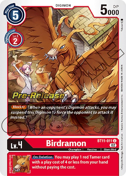 Birdramon [BT11-011] [Promotions de pré-version de la phase dimensionnelle] 