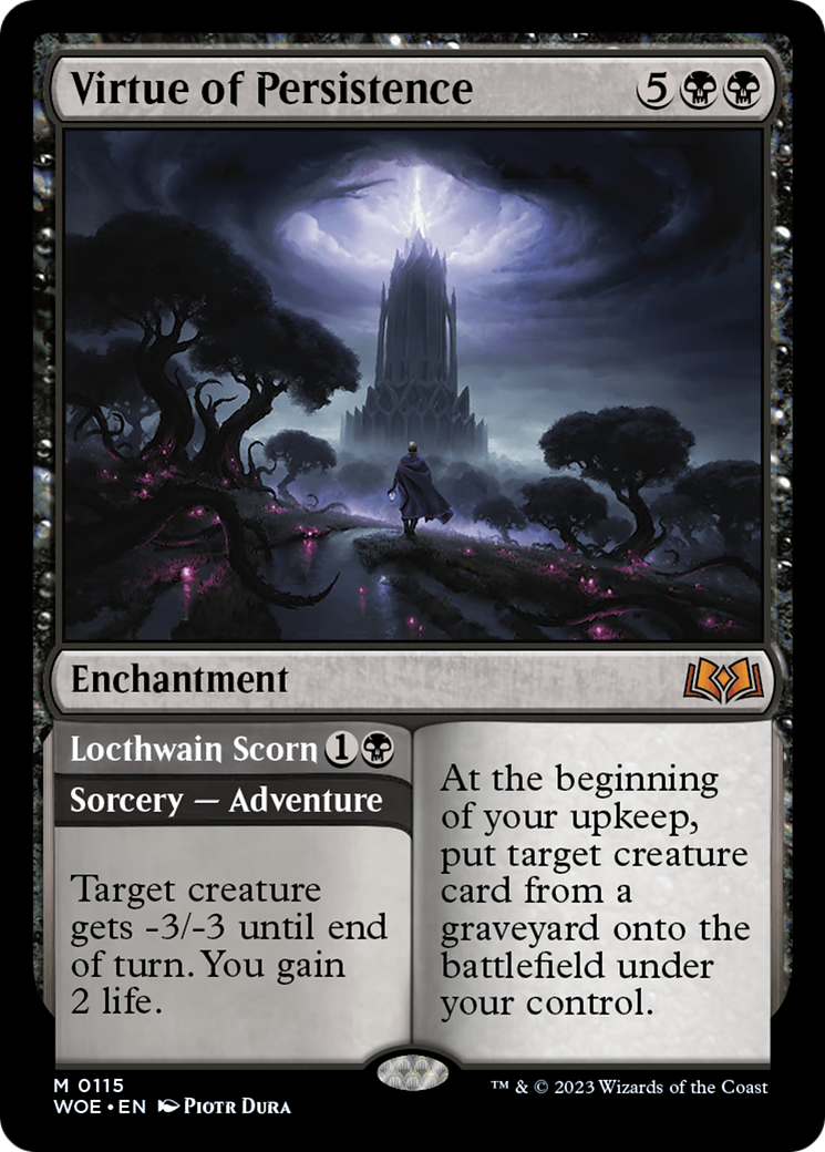 Virtue of Persistence // Locthwain Scorn (WOE-115) - Wilds of Eldraine