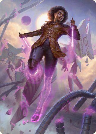Kaya, carte d'art Intangible Slayer [Phyrexia : All Will Be One Art Series] 