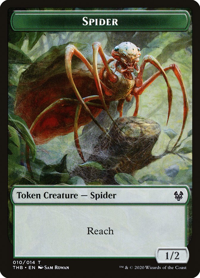 Soldat humain // Jeton double face araignée [Theros Beyond Death Tokens] 