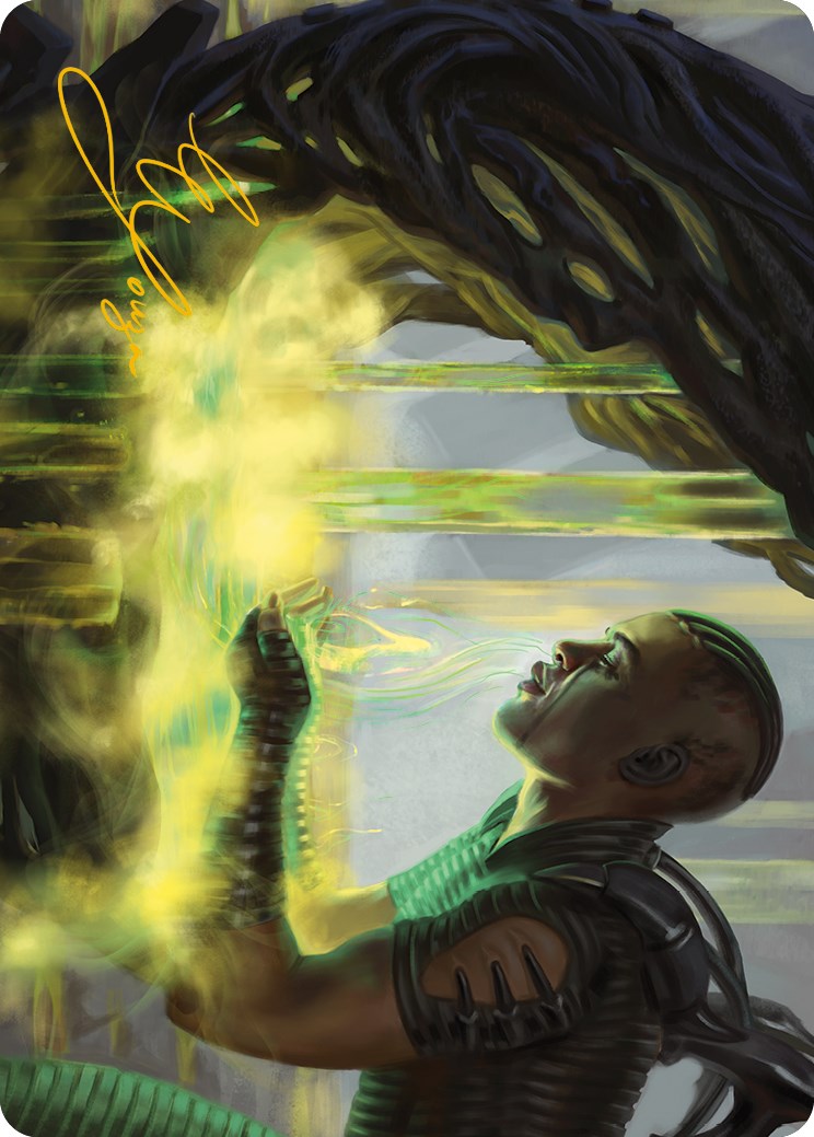 Carte d'art de communion nécrogène (signature estampillée or) [Phyrexia : All Will Be One Art Series] 
