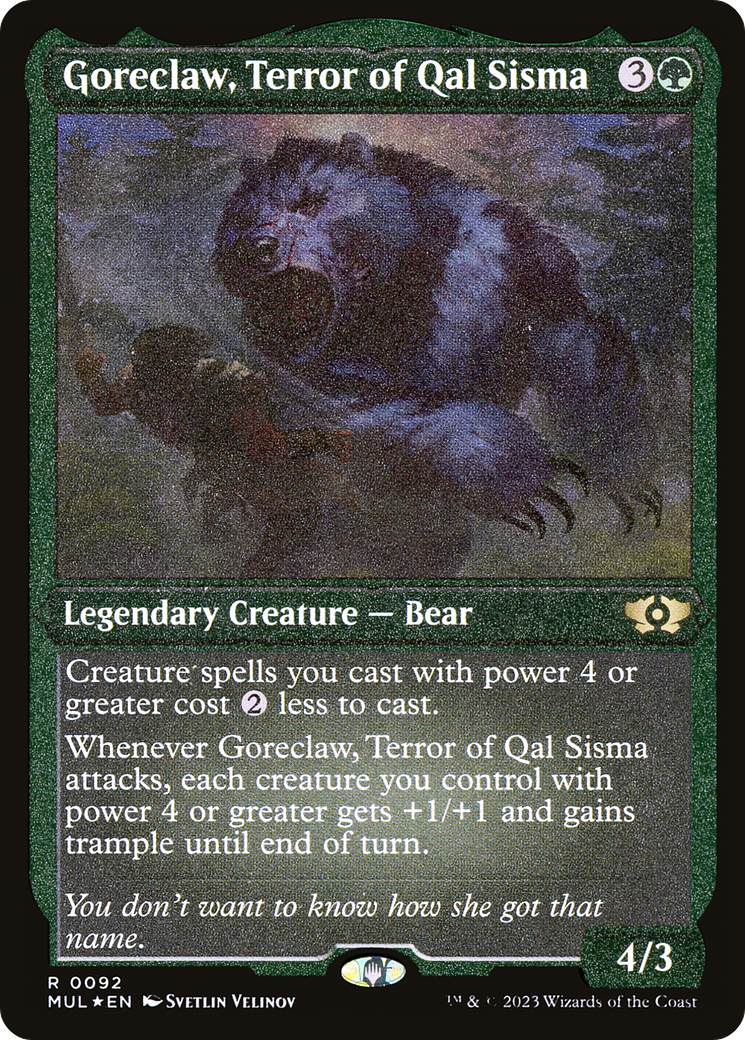 Goreclaw, Terreur de Qal Sisma (Foil Etched) [Légendes Multivers] 
