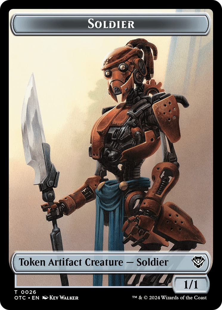 Drake // Soldat (0026) Jeton double face [Jetons de commandant des hors-la-loi de Thunder Junction] 
