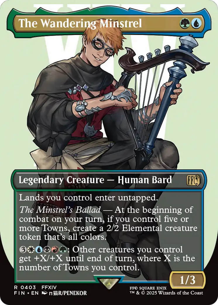 The Wandering Minstrel (Borderless) (FIN-403) - FINAL FANTASY (Borderless) Foil