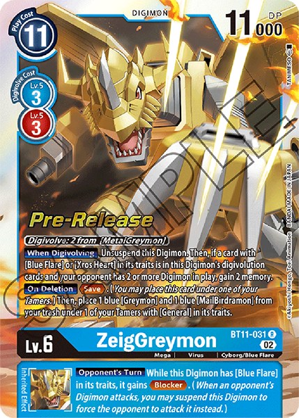 ZeigGreymon [BT11-031] [Promos de pré-version de la phase dimensionnelle] 