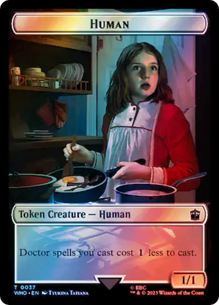 Humain (0037) // Marque du jeton double face Rani (Surge Foil) [Doctor Who Tokens] 