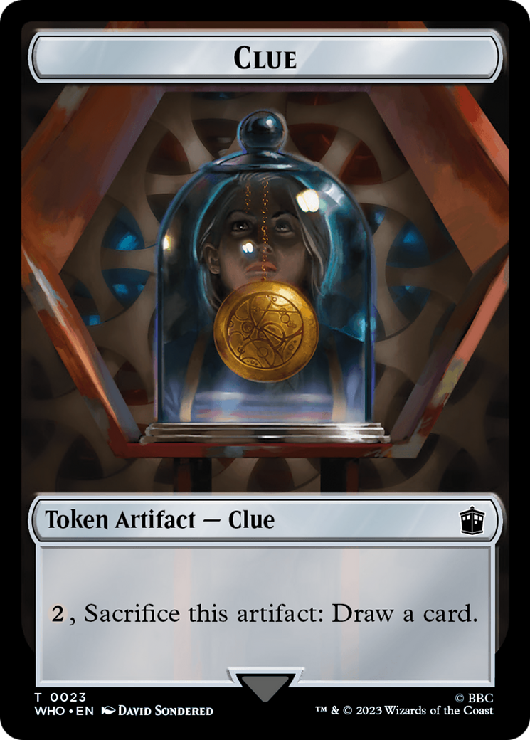 Alien // Clue (0023) Jeton double face [Doctor Who Tokens] 