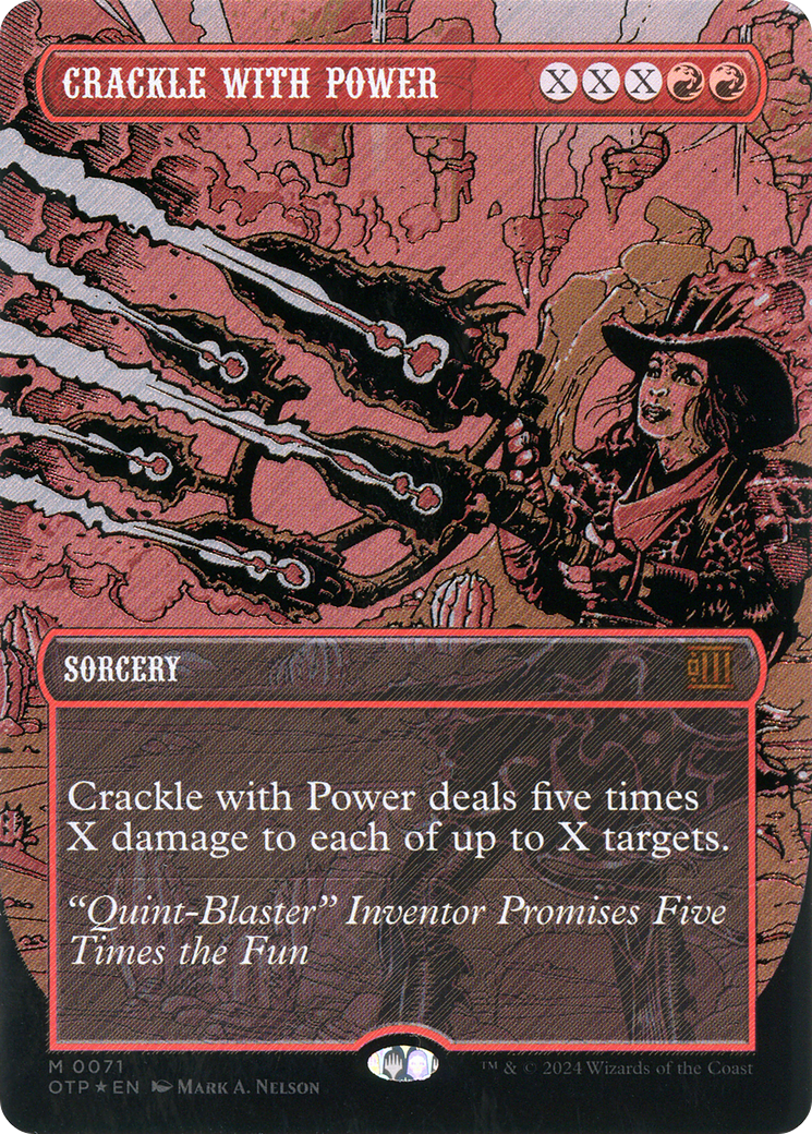Crackle with Power (Feuille texturée) [Outlaws of Thunder Junction: Breaking News] 