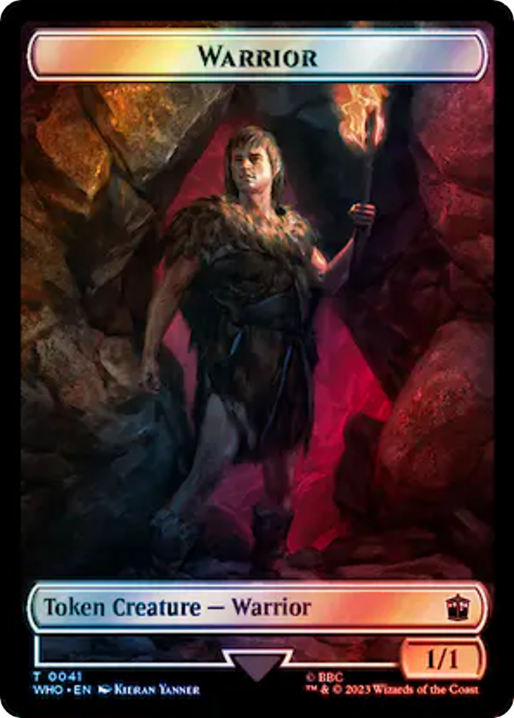 Guerrier // Nourriture (0058) Jeton double face (Surge Foil) [Doctor Who Tokens] 