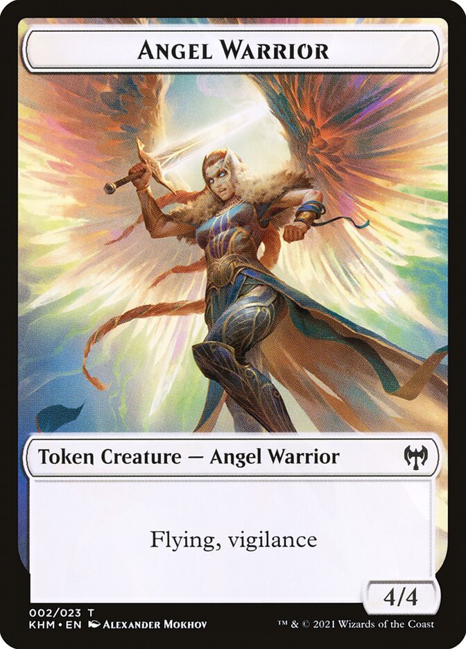 Berserker nain // Jeton double face Angel Warrior [Jetons Kaldheim] 