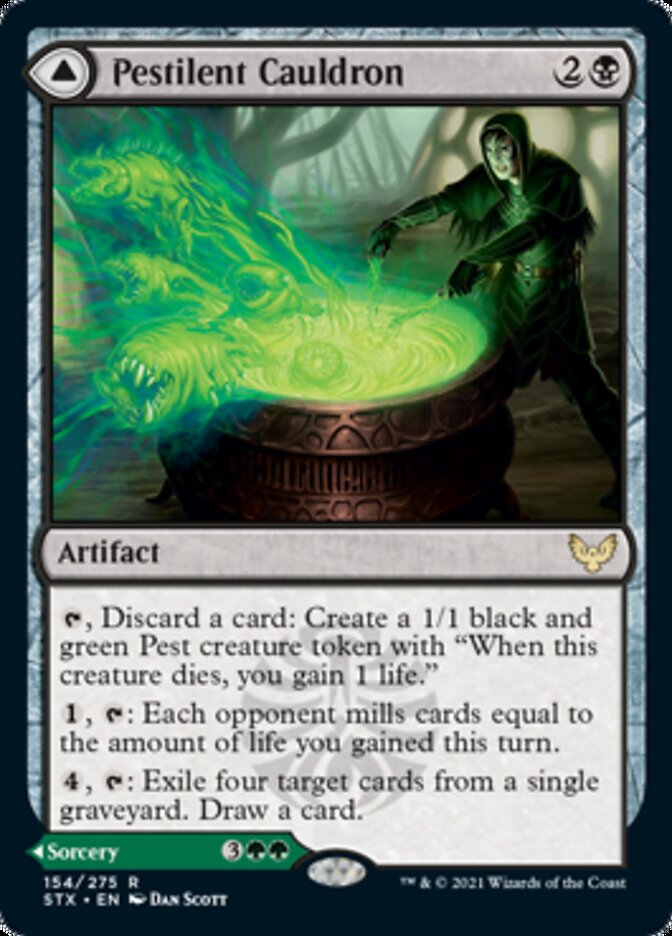 Pestilent Cauldron // Restorative Burst (STX-154) - Strixhaven: School of Mages