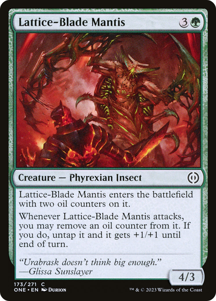 Mante à lame en treillis [Phyrexia : Tous seront un] 