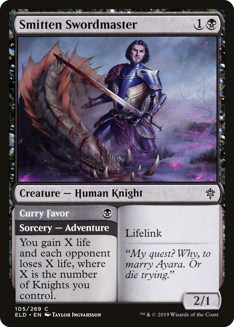 Smitten Swordmaster // Curry Faveur [Trône d'Eldraine] 