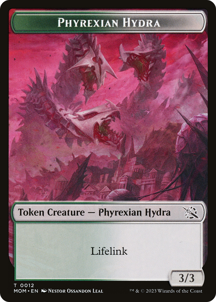 Guerrier // Phyrexian Hydra (0012) Jeton double face [Marche des jetons machine] 