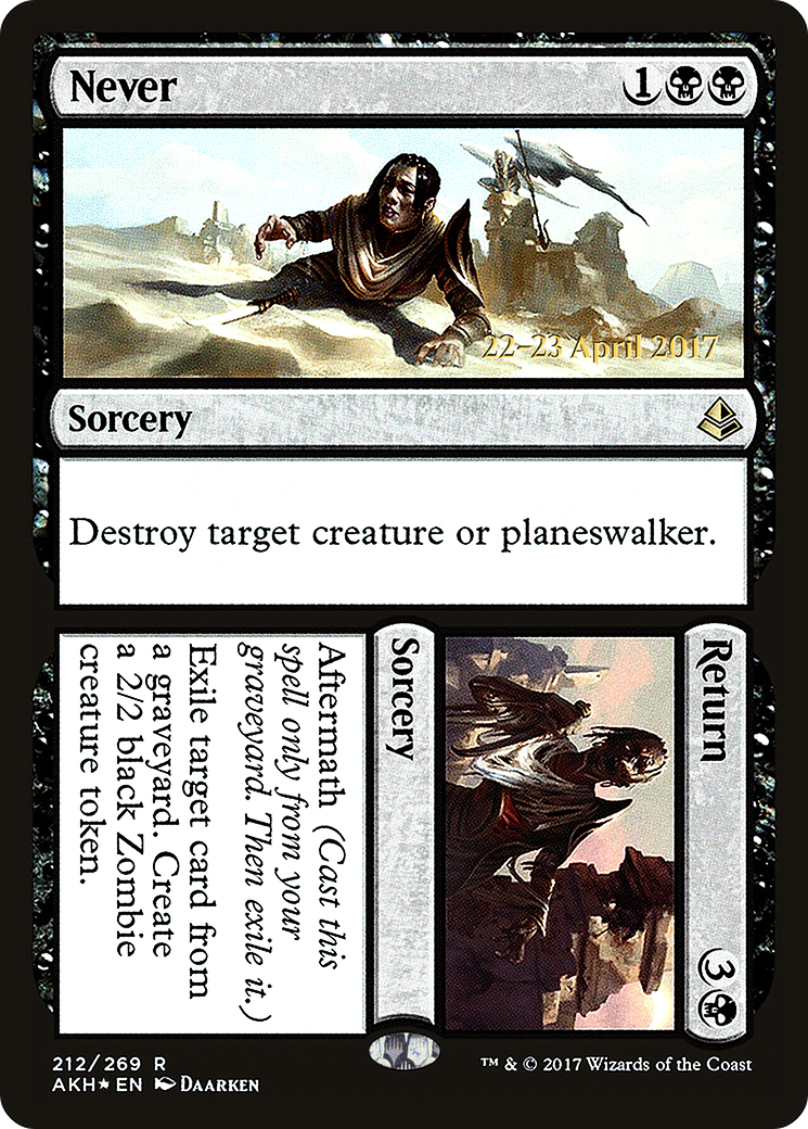 Never // Return (PRE-212) - Amonkhet Promos Foil