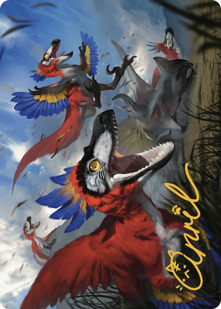 Wrathful Raptors // Wrathful Raptors (ALCI-077) - The Lost Caverns of Ixalan Art Series (Borderless) Foil