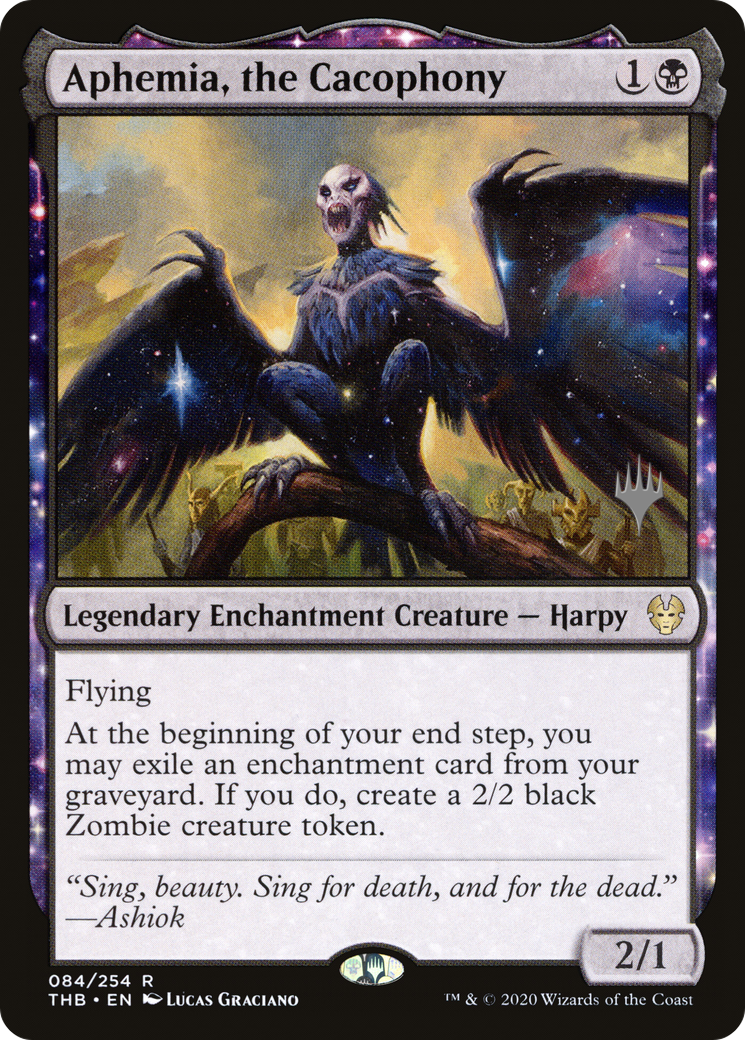 Aphemia, la Cacophonie (Pack Promo) [Theros Beyond Death Promos] 