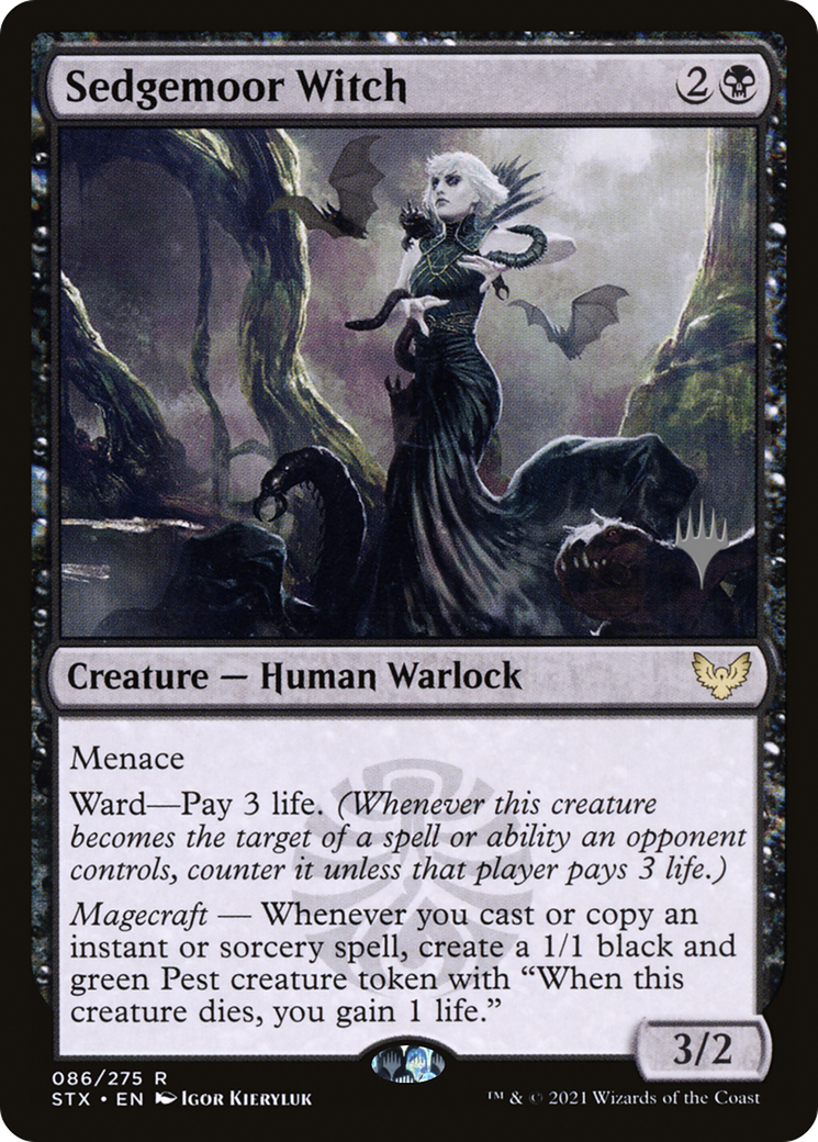 Sorcière de Sedgemoor (Pack promotionnel) [Strixhaven : Promos de l'École des Mages] 