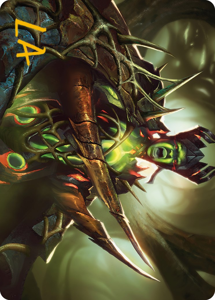 Carte d'art Maze's Mantle (signature estampillée or) [Phyrexia : All Will Be One Art Series] 