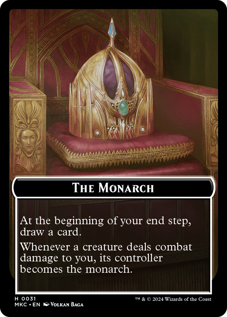 Or // Le jeton double face du monarque [Meurtres à Karlov Manor Commander Tokens] 