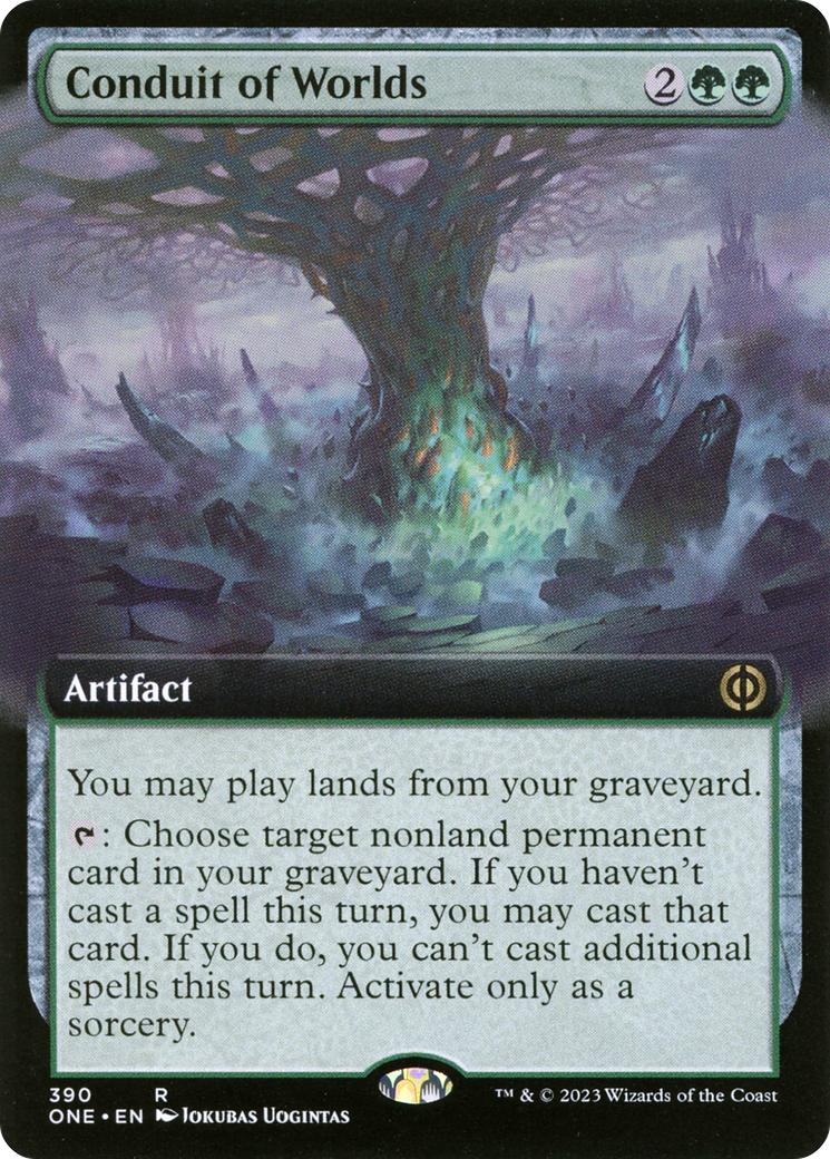 Conduit des mondes (Art étendu) [Phyrexia : Tous seront un] 