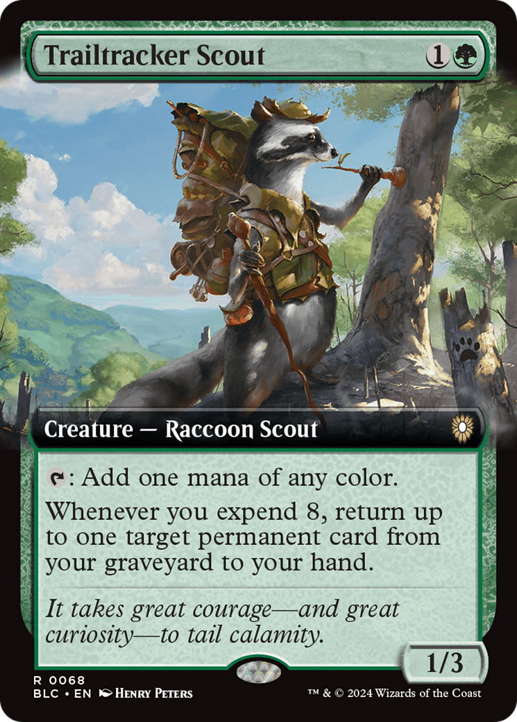Trailtracker Scout (art étendu) [Bloomburrow Commander] 