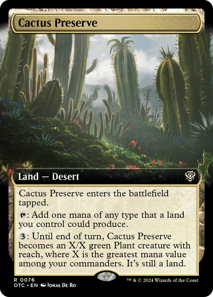 Réserve de cactus (art étendu) [commandant des hors-la-loi de Thunder Junction] 