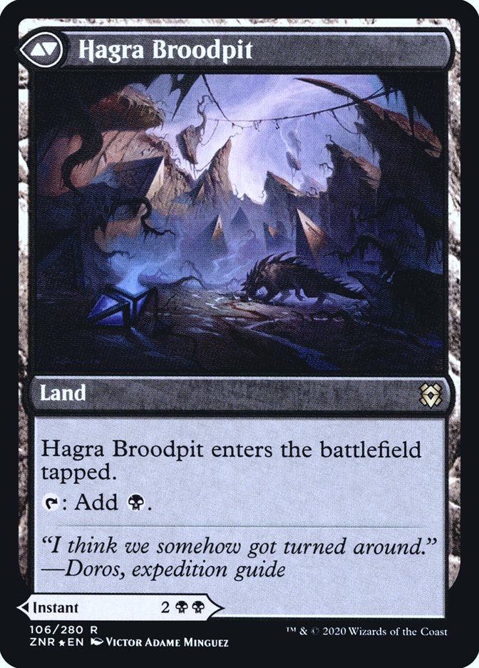 Hagra Mauling // Hagra Broodpit (PRE-106S) - Zendikar Rising Promos Foil