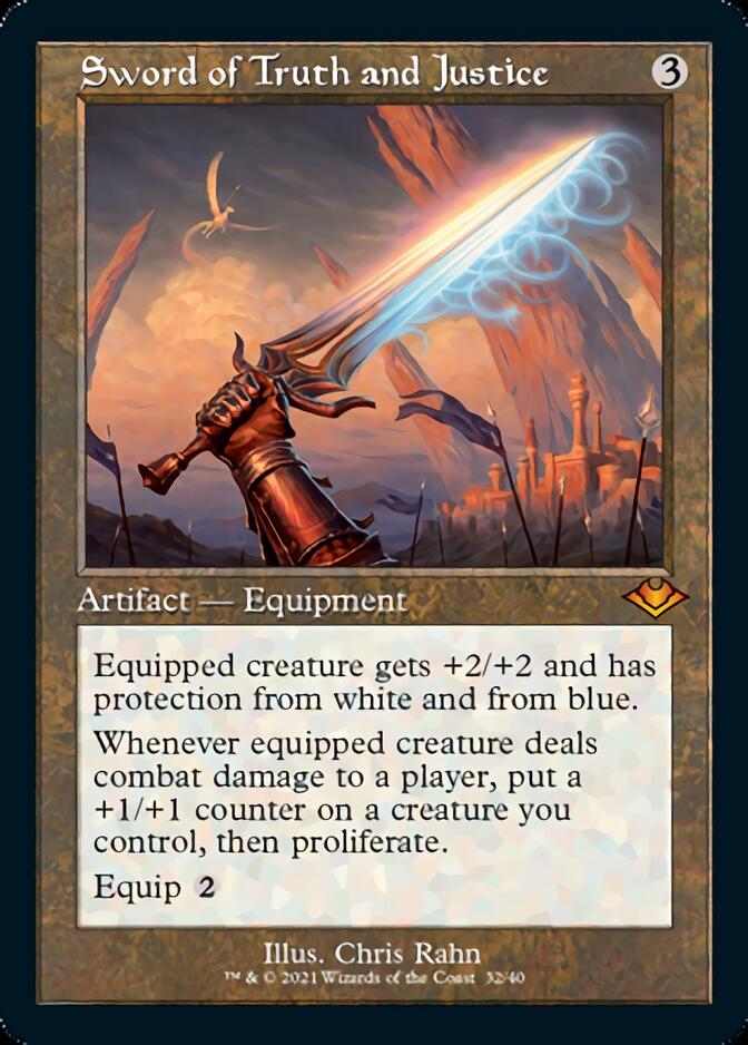 Épée de vérité et de justice (Retro Foil Etched) [Horizons modernes] 