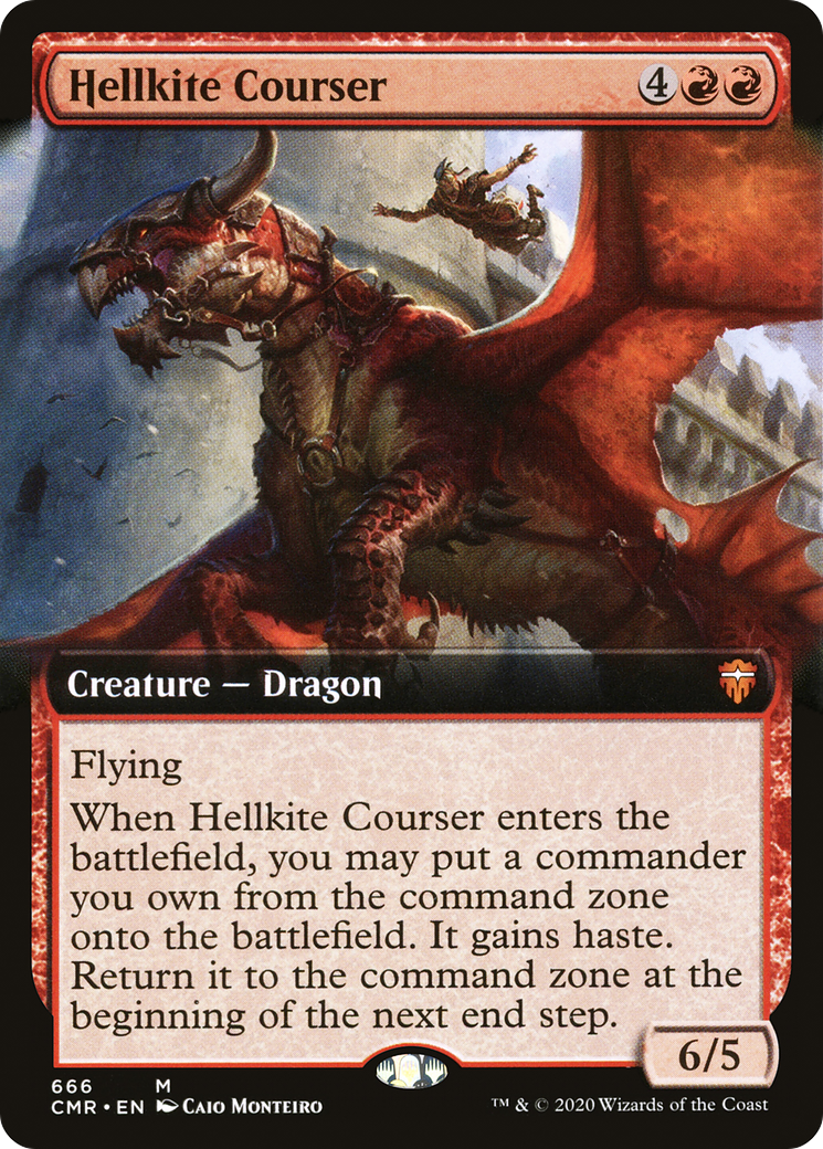 Hellkite Courser (Art étendu) [Commander Legends] 