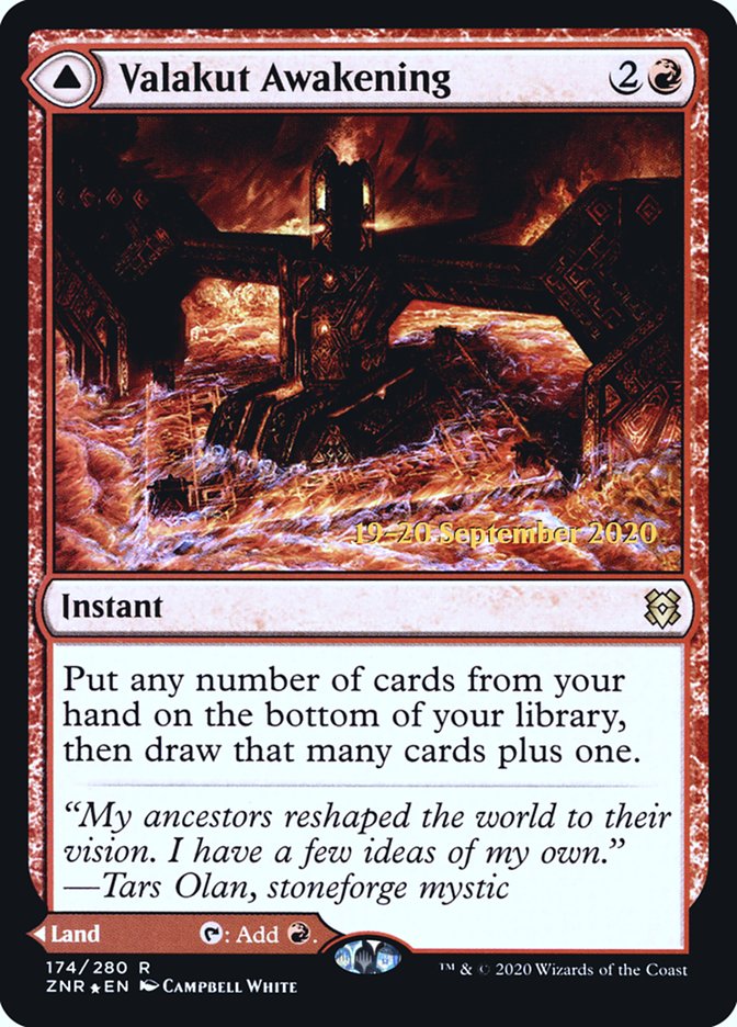 Valakut Awakening // Valakut Stoneforge (PRE-174S) - Zendikar Rising Promos Foil