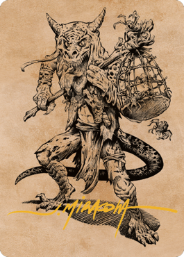 Carte d'art Taunting Kobold (signature estampillée or) [Commander Legends : Battle for Baldur's Gate Art Series] 