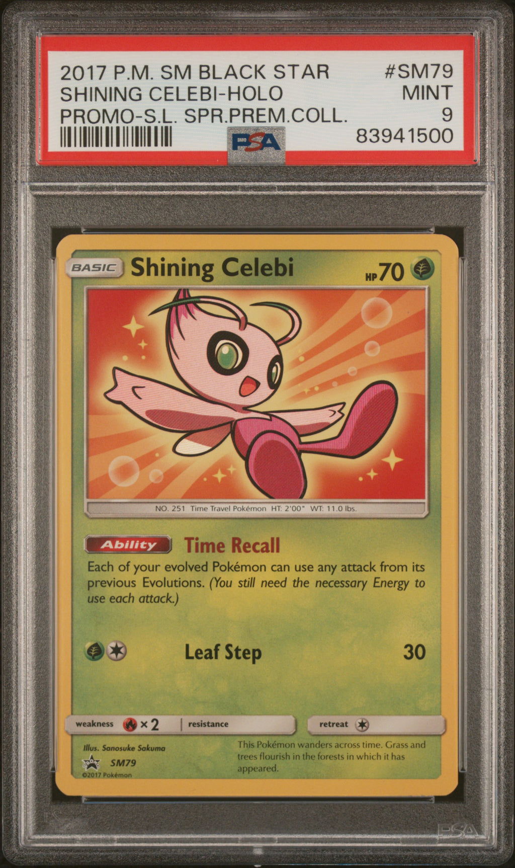 Pokemon - PSA 9 - Shining Celebi - Shining Legends