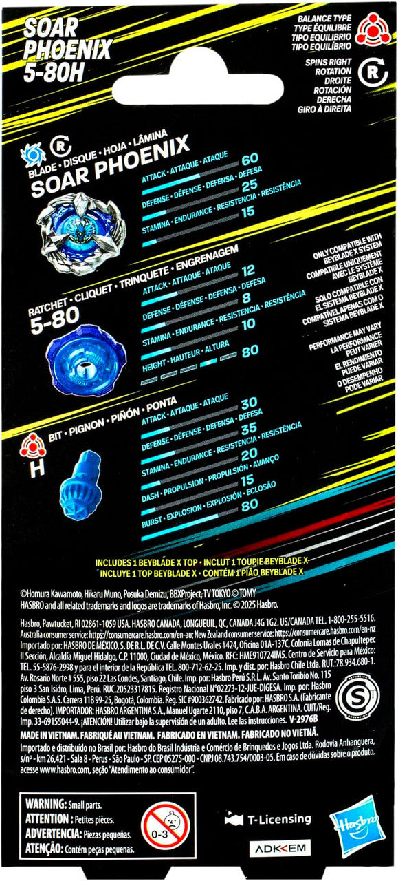 Beyblade X - Soar Phoenix Wing 5-80H Beyblade X Booster Hasbro