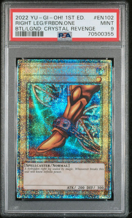 Yugioh - PSA 9 - Right Leg of the Forbidden One - Starlight Rare - BLCR