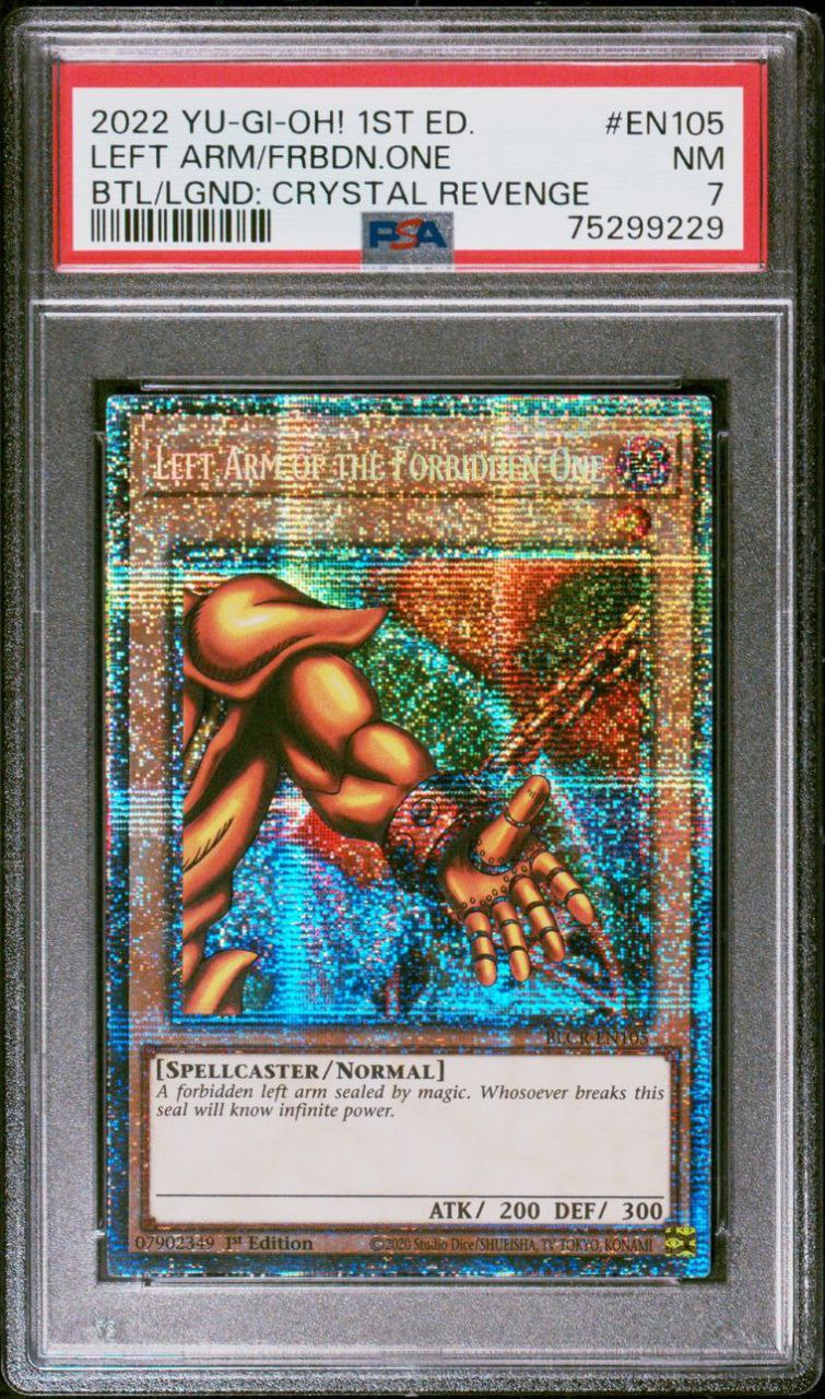 Yugioh - PSA 7 - Left Arm of The Forbidden One - Starlight Rare - BLCR