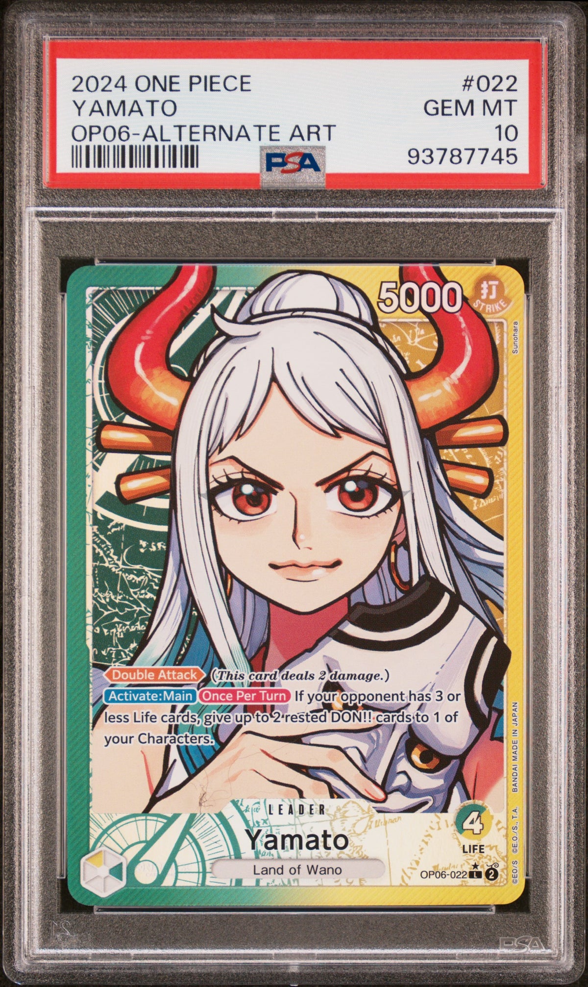 One Piece - PSA 10 - Yamato (Alt) - OP06